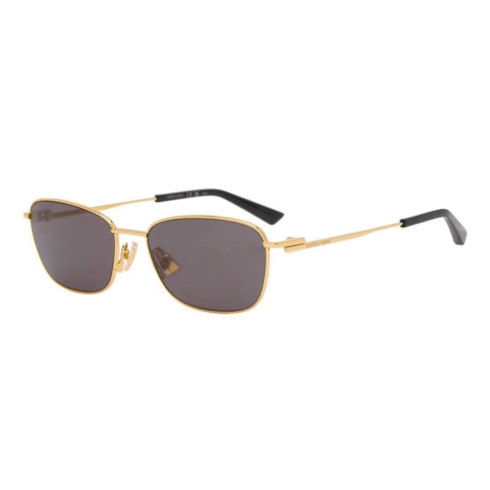 Bottega Veneta Sunglasses Square Full Rim, Gold Frame and Green Lens BV1300S002
